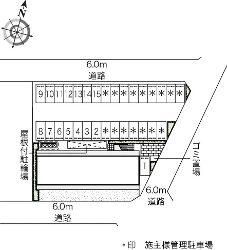 ★手数料０円★成田市公津の杜３丁目　月極駐車場（LP）